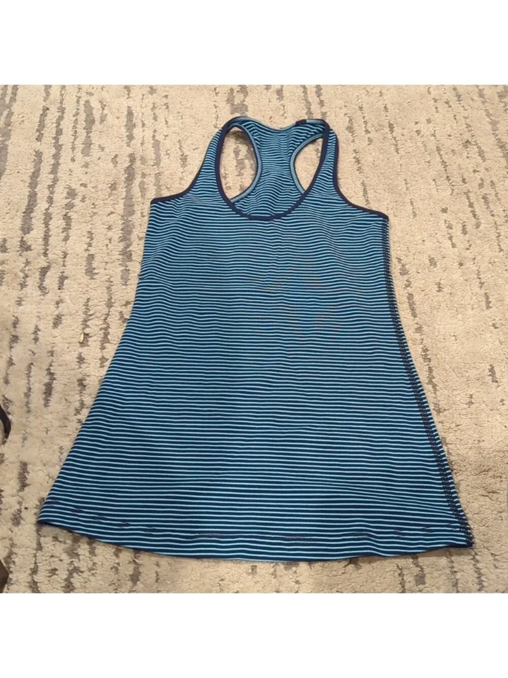 Lululemon Cool Racerback Hyper Stripe Blue Moon / Inkwell